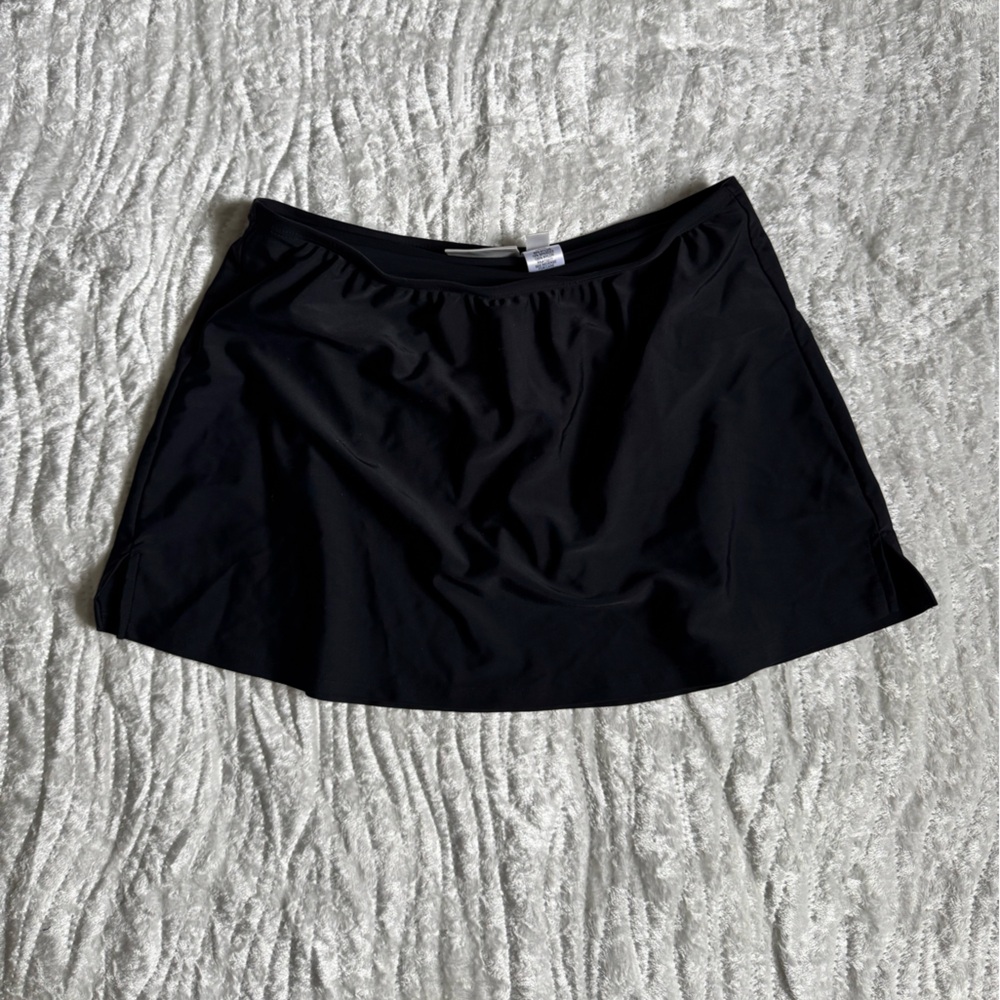 Like New!🤩 Croft and Barrow Black Swim Skirt Bikini Bottom